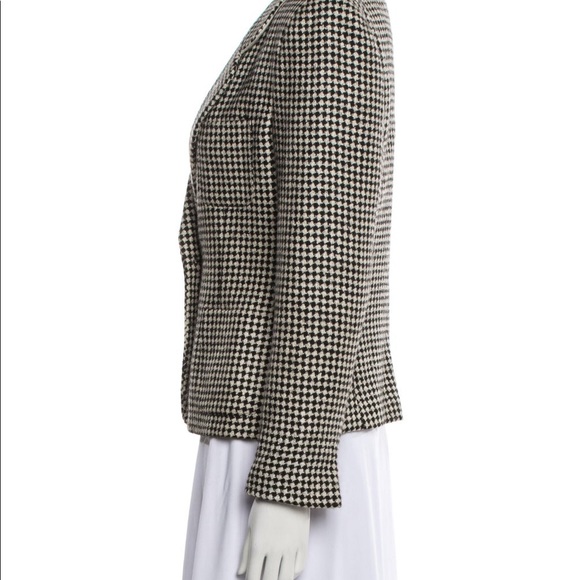MOSCHINO cheap and chic Houndstooth 3 pocket wool blazer - Picture 2 of 6